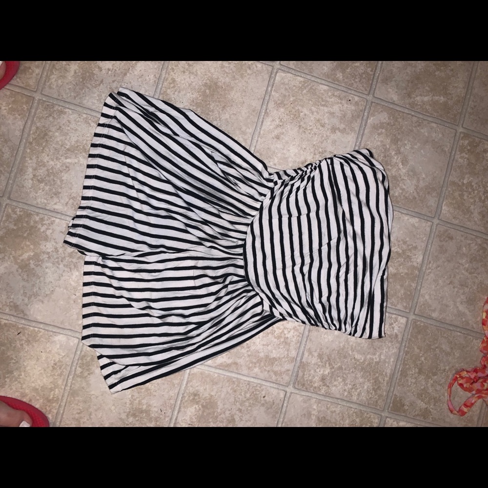 Striped romper shorts